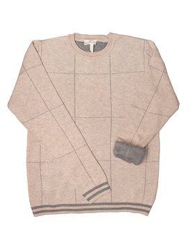 Maglioncino Quadri in Puro Cotone BIO per Ragazzi