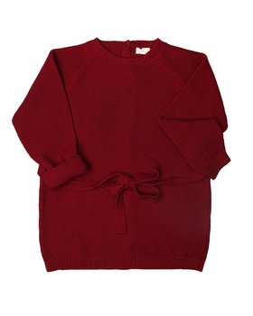 Open Back Sweater with Pure Merino Wool Belt for Girls