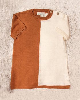 Natur-Kleid aus reiner Baumwolle und reinem Leinen