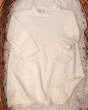 Vestitino neonata Taschine in Pura Lana Merino