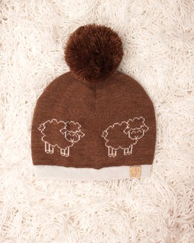 Neugeborenenmütze aus reiner Merinowolle