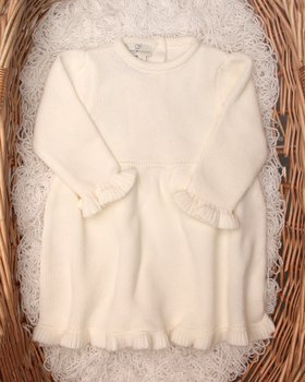 Vestitino Neonata in Pura Lana Merino Ultrafine