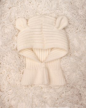 Mütze Ohren aus reiner Merinowolle