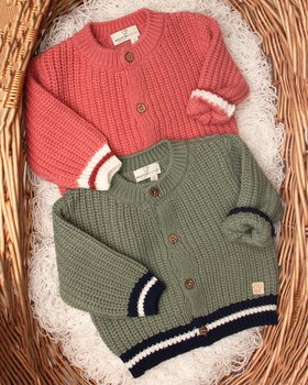 Giacca Coreana neonati in Pura Lana Merino Ultrafine