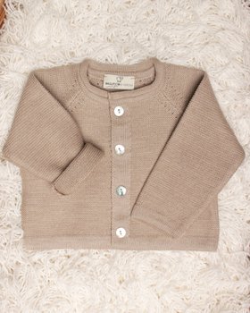 Cardigan Neonati in Pura Lana Merino - Essential