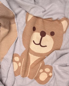 Coperta Culla Teddy in Pura Lana Merino