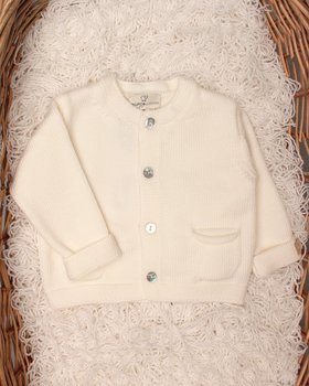 Giacchina neonato Tasche in Pura Lana Merinos