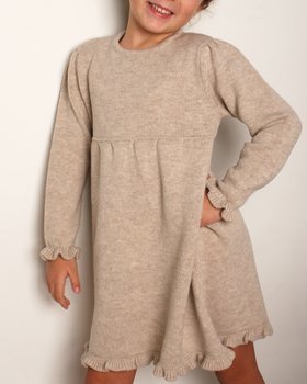 Strickkleid Rouches aus reiner Merinowolle