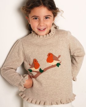 Redbreast Baby-Pullover aus ultrafeiner Merino-Reinwolle