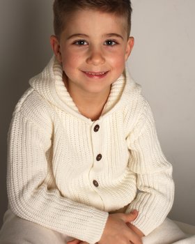 Kinder Kapuzenjacke aus reiner Merinowolle Ultrafine