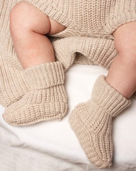 Babyschuhe aus reiner Merinowolle Ultrafine