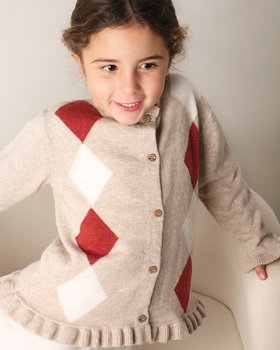 Jacke für Mädchen aus reiner Merinowolle Ultrafine