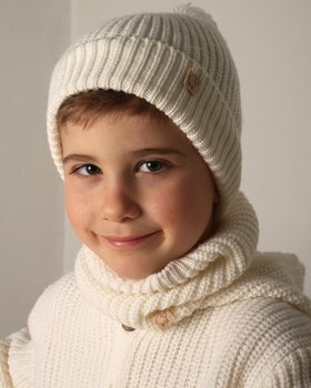 Kids' Pure Merino Wool Ultrafine Pon Pon Cap