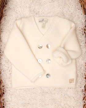 Giacchina Lana Doppiopetto Neonati in Pura Lana Merino