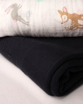 Set coperta eucalipto e mussola cotone