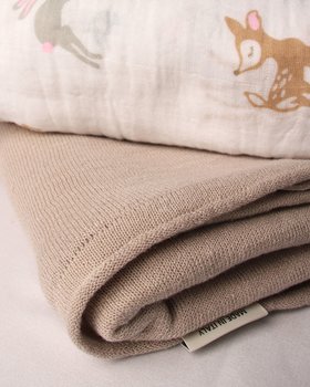 Set coperta cotone e lino mussola cotone