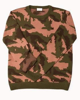 Pure cotton camouflage crew neck for boys