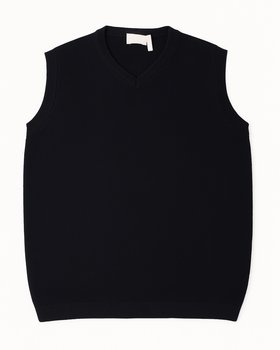 V-neck vest in pure organic cotton for boys