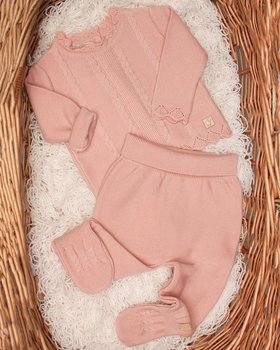 Baby-Anzug mit Fuß aus reiner Merinowolle