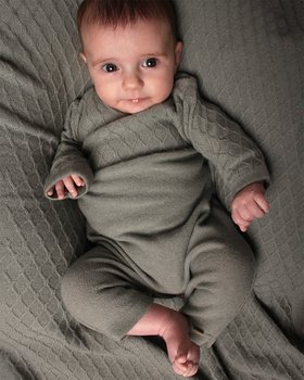 Strick-Overall Neugeborene Losangen aus reinem Kaschmir