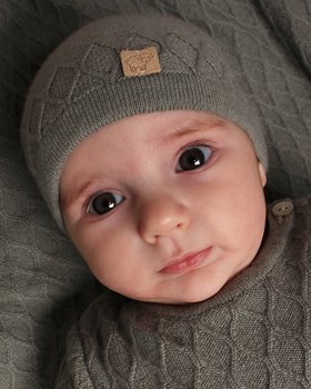 Unisex Baby-Cap aus reinem Kaschmir