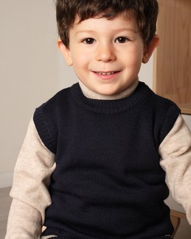 Unisex-Reine Wolle Kinderweste