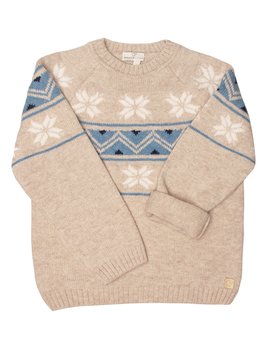 Maglione Jacquard in Pura Lana Merino Ultrafine Ragazzi