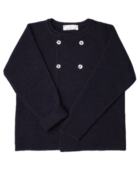 Cardigan Doppiopetto in Puro Cotone BIO per Bimbi Unisex