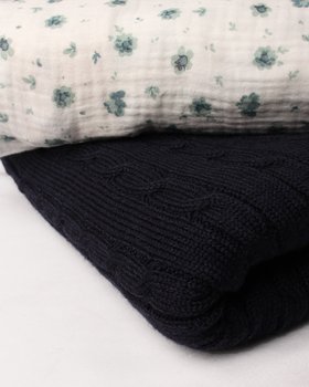 Set Copertina Lana  e Mussola Cotone