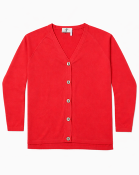 Cardigan a V Scatola Donna Cotone
