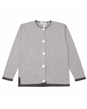 Coreana Donna in Pura Lana Bordo Contrasto