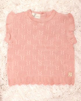 Gilet Neonate in Bamboo e Cotone Naturali - Aura Traforata