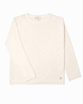Langarm-Pullover für Mädchen aus Bambus und Bio-Baumwolle – Aura Ajour