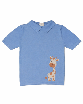Maglia Manica Corta in Cotone Biologico - Giraffa