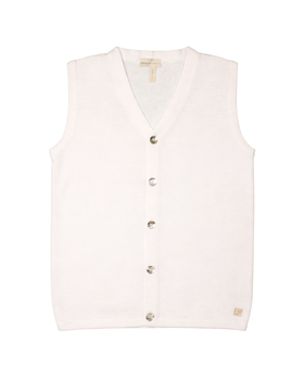 Gilet Aperto in Puro Cotone Biologico Bambino