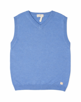 Gilet Scollo a V in Puro Cotone Biologico Bambino