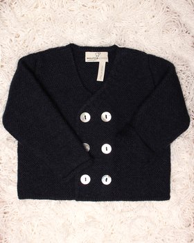 Giacchina Doppiopetto Neonati Lana Cotta