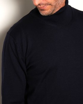 Herren-Rollkragenpullover aus reiner Merinowolle