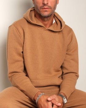 Männer Kapuzenpullover aus reiner Merinowolle Ultrafine