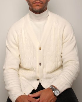 Herren-Strickjacke aus reiner Merinowolle