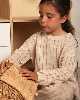 Maglia Manica Lunga in Lino e Cotone Bambina - Linum