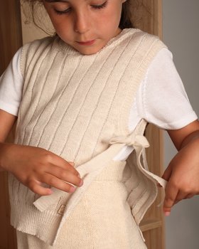 Mädchen Tanktop aus Leinen und Baumwolle – Linum