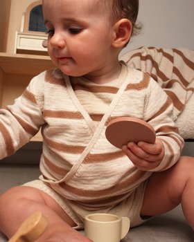 Pullover mit langen Ärmeln aus Leinen und Baumwolle für Neugeborene - Linum