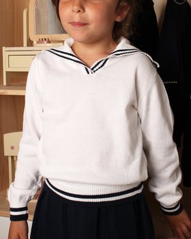 Maglioncino Collo Marinara in Cotone Biologico - Marilù