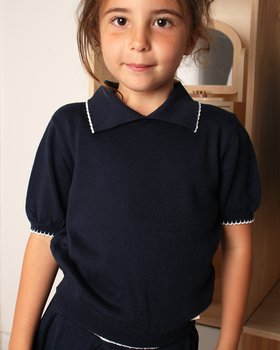 Girls’ Short Sleeve Top in Organic Cotton – Marilù