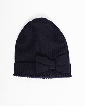 Berretto Coste con Fiocco in Pura Lana Merino Extrafine