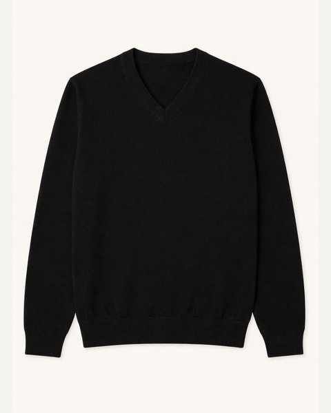 Maglia scollo v in pura lana extrafine uomo