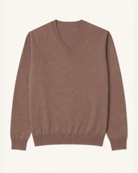 Maglia scollo v in pura lana extrafine uomo