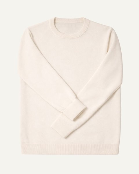 Crewneck sweater in pure cashmere