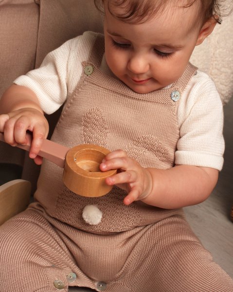 Salopette neonato in puro eucalipto - little bunny